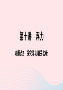 广东省2020中考物理一轮复习 第十讲 浮力 命题点2 探究浮力相关实验课件