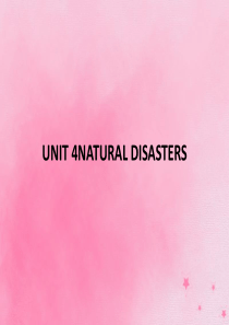 高中英语 Unit 4 natural disasters Section A Listening 