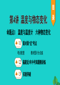 福建省2020年中考物理一轮复习 基础考点一遍过 第4讲 温度与物态变化 命题点1 温度与温度计 六