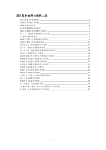 项目控制流程与表格工具