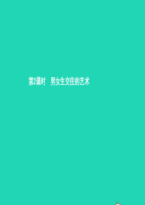 八年级政治上册 第一单元 让青春充满活力 第三节 把握青春节拍 第2框 男女生交往的艺术课件 湘教版