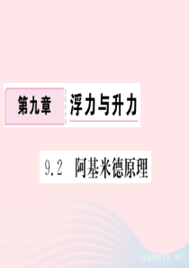 八年级物理下册 9.2 阿基米德原理习题课件 （新版）粤教沪版