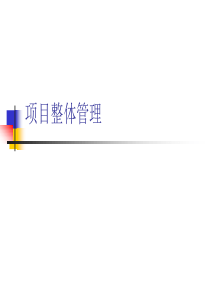 项目整体管理（PPT 33页）