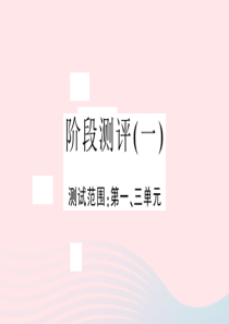 安徽省2020春九年级语文下册 阶段测评（一）课件 新人教版