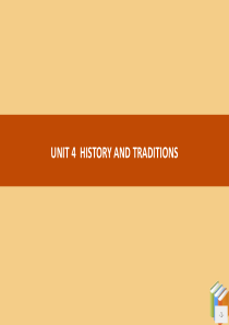 2020新教材高中英语 UNIT 4 History and traditions Section 