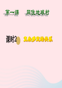 2020九年级道德与法治下册 第一单元 我们共同的世界 第一课 同住地球村 第2框 开放互动的世界课