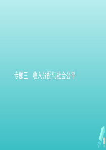 2020高考政治二轮复习 专题三 收入分配与社会公平课件