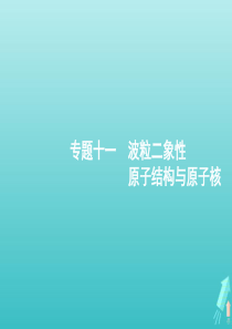 2020高考物理二轮复习 专题十一 波粒二象性 原子结构与原子核课件