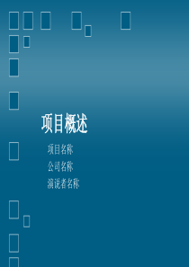 项目概述 教你用PPT击败你的对手