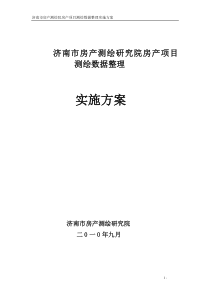 项目测绘数据整理方案