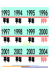 2020春三年级数学下册 五 年月日 2认识平年和闰年教学课件 苏教版