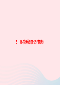 2020春六年级语文下册 第二单元 5 鲁滨逊漂流记(节选)习题课件 新人教版