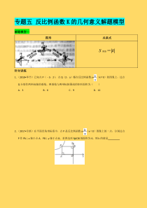 初中数学培优专题五-反比例函数K的几何意义解题模型