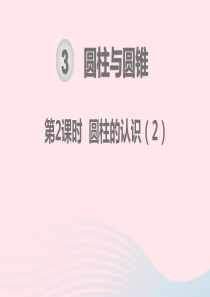 2020春六年级数学下册 第3单元 圆柱与圆锥 第2课时 圆柱的认识教学课件 新人教版