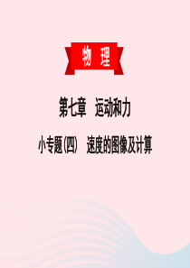 2020春八年级物理下册 第七章 运动和力 小专题（四）速度的图像及计算课件 （新版）粤教沪版