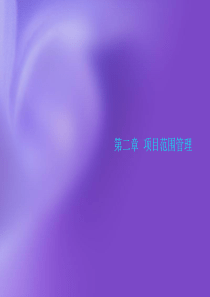 项目的【范围】管理