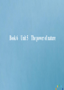 2020版高考英语一轮复习 Book 6 Unit 5 The power of nature课件 