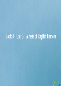 2020版高考英语一轮复习 Book 4 Unit 3 A taste of English hum