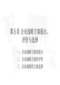 企业战略方案提出评价与选择