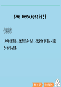 2020版高考历史总复习 第十五单元 古今中外的科技与文艺成就 第38讲 19世纪以来的世界文学艺术