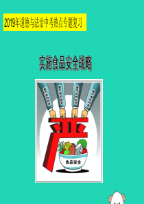 2019中考道德与法治专题复习 实施食品安全战略课件