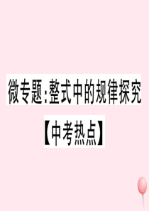 2019秋七年级数学上册 微专题 整式中的规律探究（中考热点）习题课件（新版）沪科版