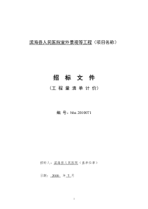 某医院室外景观等工程招标文件(终稿)