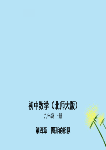 2019秋九年级数学上册 第4章 图形的相似本章检测课件 （新版）北师大版