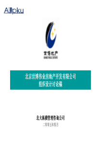 北大纵横—北京世博伟业房地产世博伟业组织设计报告430wm