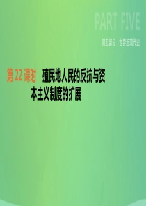 2019年中考历史复习 第五部分 世界近现代史 第22课时 殖民地人民的反抗与资本主义制度的扩展课件