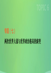 2019年中考历史二轮专题复习 专题7 两次世界大战与世界政治格局的演变课件