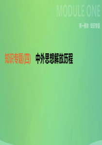 2019年中考历史二轮复习 知识专题4 中外思想解放历程课件 新人教版