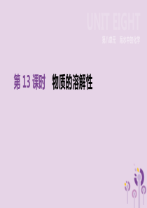 2019年中考化学一轮复习 第八单元 海水中的化学 第13课时 物质的溶解性课件 鲁教版