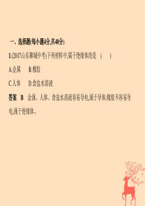 2019年秋九年级物理全册 第十五章 电流和电路本章检测同步课件 （新版）新人教版