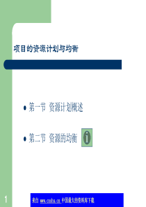 项目的资源计划与均衡(ppt 67)