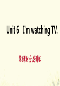 2019年春七年级英语下册 Unit 6 I’m watching TV（第3课时）分层训练课件 （