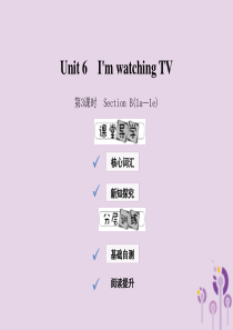 2019年春七年级英语下册 Unit 6 I’m watching TV（第3课时）Section 