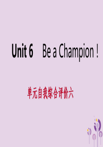 2019年春八年级英语下册 Unit 6 Be a Champion自我综合评价六课件 （新版）冀教