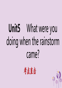 2019年春八年级英语下册 Unit 5 What were you doing when the 