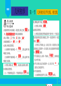 2019届中考数学复习 第4章 几何初步 第1节 几何初步及平行线、相交线课件