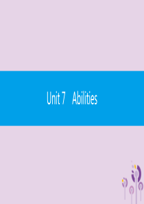 2019春七年级英语下册 Unit 7 Abilities（第5课时）Task & Self-ass