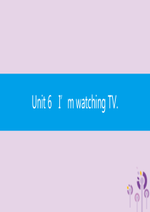 2019春七年级英语下册 Unit 6 I’m watching TV（第4课时）Section B