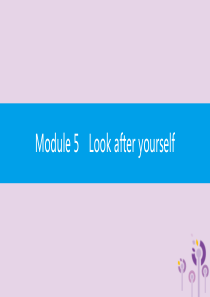 2019春九年级英语下册 Module 5 Look after yourself Unit 1 W