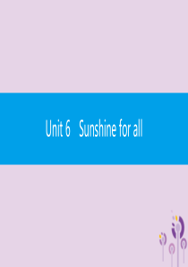 2019春八年级英语下册 Unit 6 Sunshine for all（第5课时）Task & S