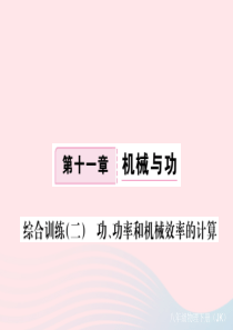 2019春八年级物理下册 综合训练（二）功 功率和机械效率的计算习题课件 （新版）教科版