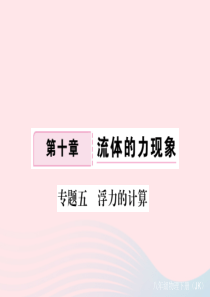 2019春八年级物理下册 专题五 浮力的计算习题课件 （新版）教科版