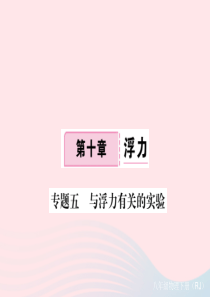 2019八年级物理下册 专题五 与浮力有关的实验习题课件 （新版）新人教版