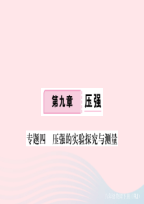 2019八年级物理下册 专题四 压强的实验探究与测量习题课件 （新版）新人教版