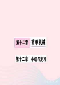 2019八年级物理下册 第十二章 简单机械小结与复习习题课件 （新版）新人教版