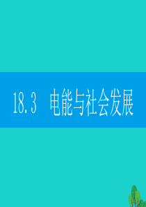 2019-2020学年九年级物理下册 18.3 电能与社会发展课件（新版）粤教沪版